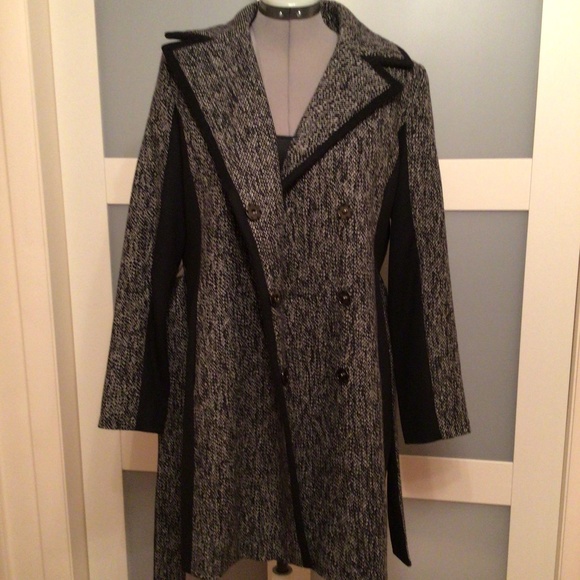 🔥🔥Kristen Blake Classic Belted Tweed Coat - Picture 4 of 7